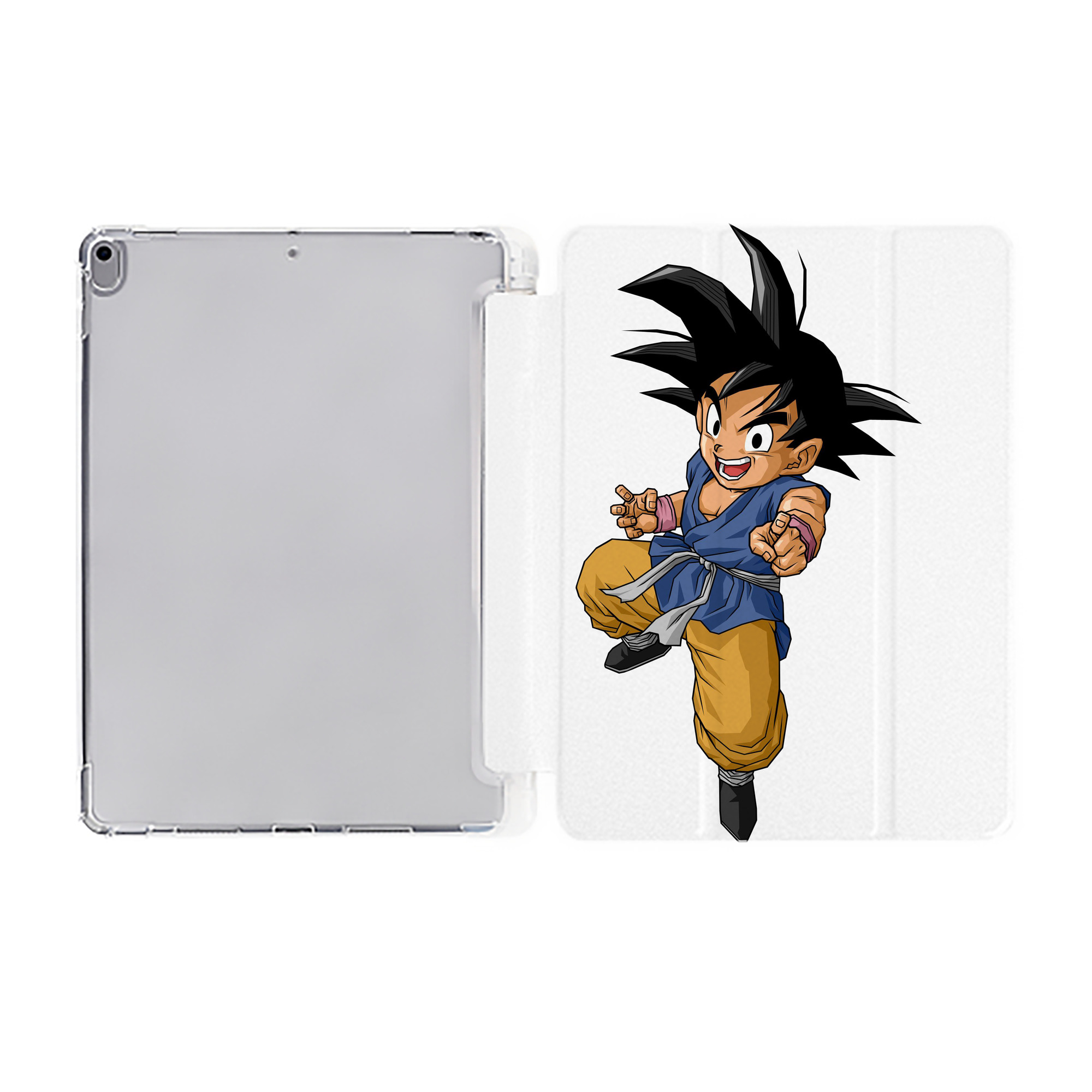 （画像用） ドラゴンボール 孫悟空（そん ごくう）Son Goku カカロット DRAGON BALL Kakarotto IPad ケース ペン収納付き 三つ折りスタンド PUレザー×シリコン 対応機種9.5/10.5/10.9インチ